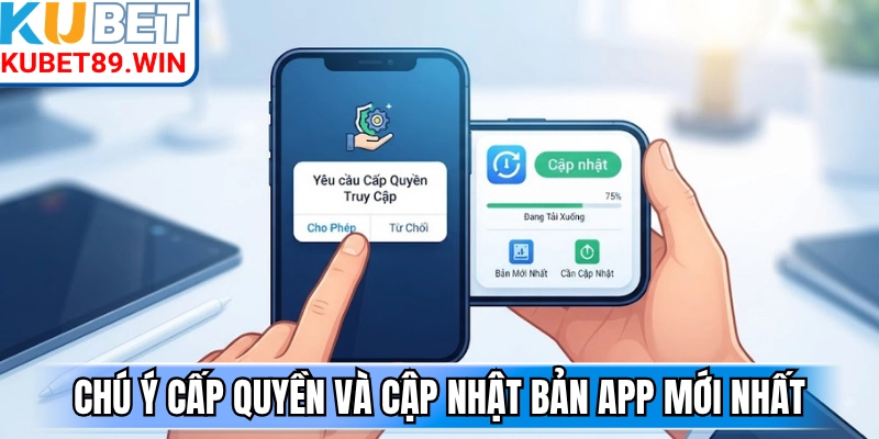 Chú ý cấp quyền và cập nhật bản app mới nhất